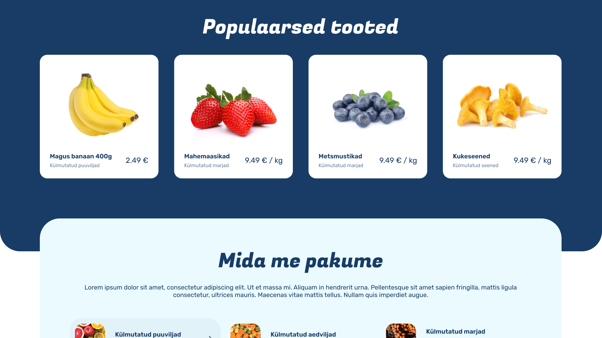 LaFroza populaatsed tooted