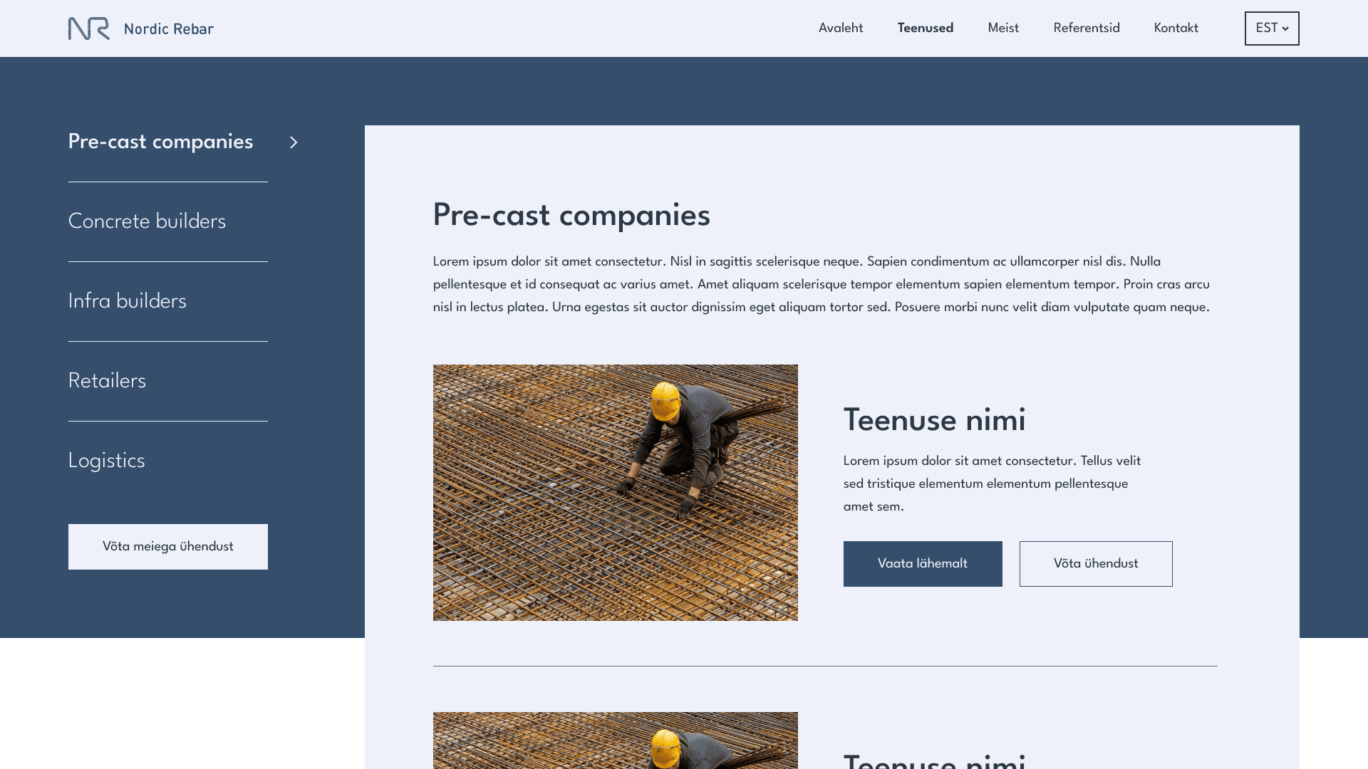 Nordic Rebar teenused