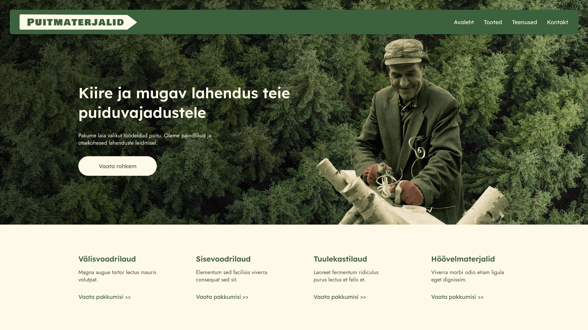 Puitmaterjalid bänner