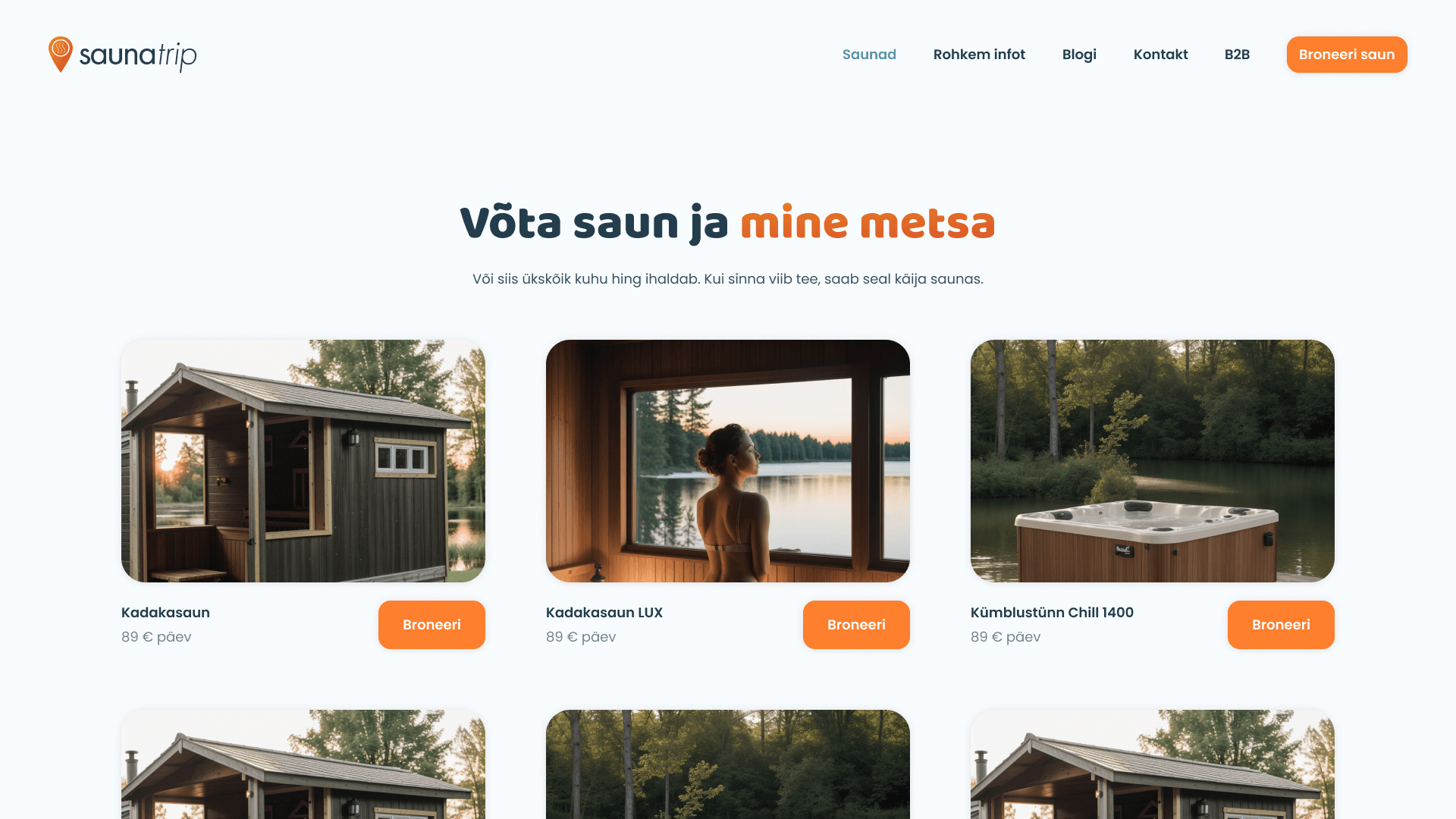 Saunatrip saunade valik